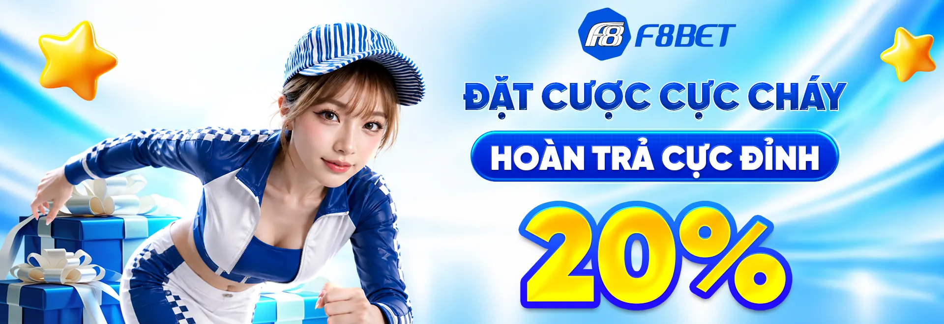 banner trang chủ f8bet đặt cược trả lại 20%